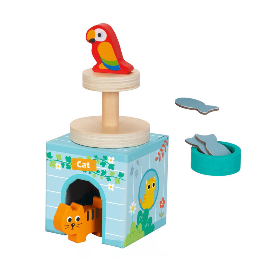 hi Pando - Wooden Pet Home Play Set - 19pcs