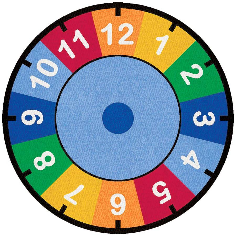 Learning Carpets - Clock - Round - 275 cm