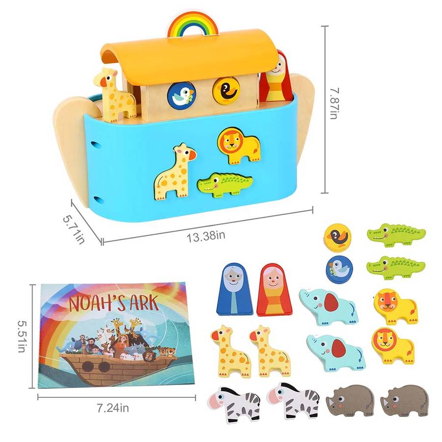 TookyToy - Pretend Play Noah's Ark Toy Set