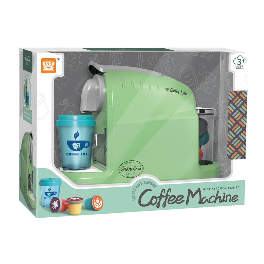 Pretend & Play Coffee Maker Set with Sounds & Colour Changing Cup - Green
