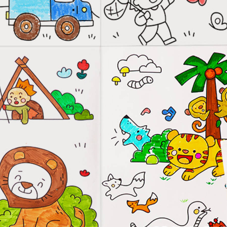 Jar Meló - Sticky Drawing Paper - Animal Stories
