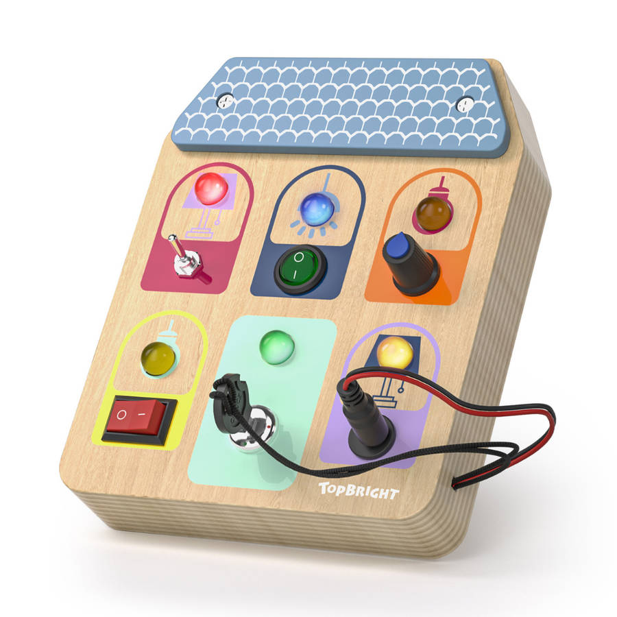 TopBright - Wooden Busy Board - Light Switches