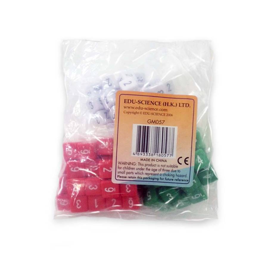 Edu-Toys - Dice - Set 2 - 100 Number Dice Assorted