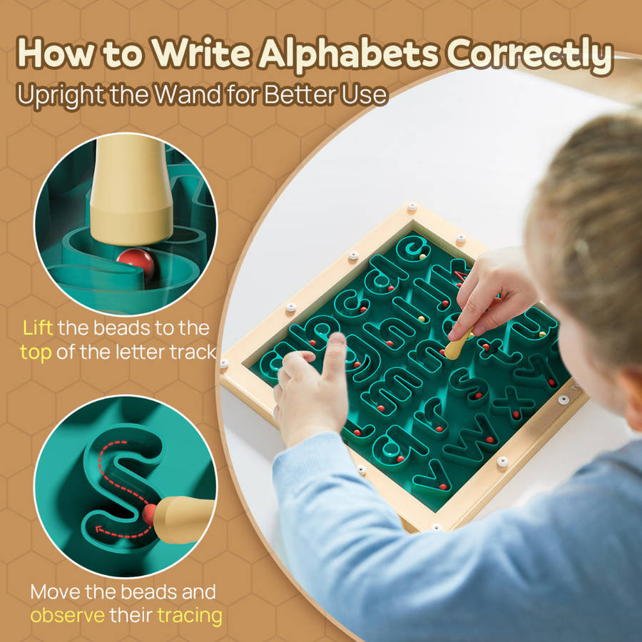TopBright - Magnetic Maze - Alphabet Tracing Board