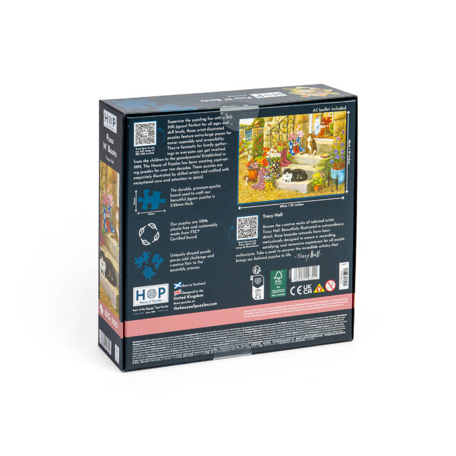 House of Puzzles - Puss 'N' Boots - XL Pieces - 500 Piece Jigsaw Puzzle