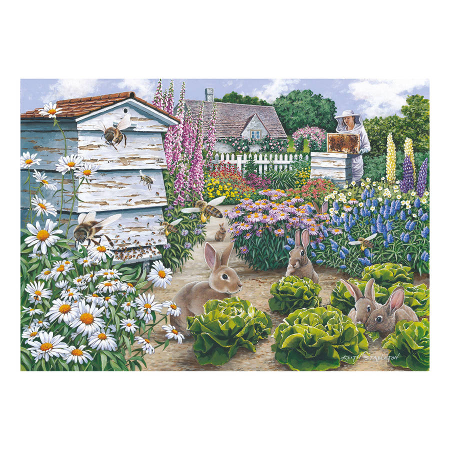 House of Puzzles - Honey Bunnies - 500 Piece Jigsaw Puzzle