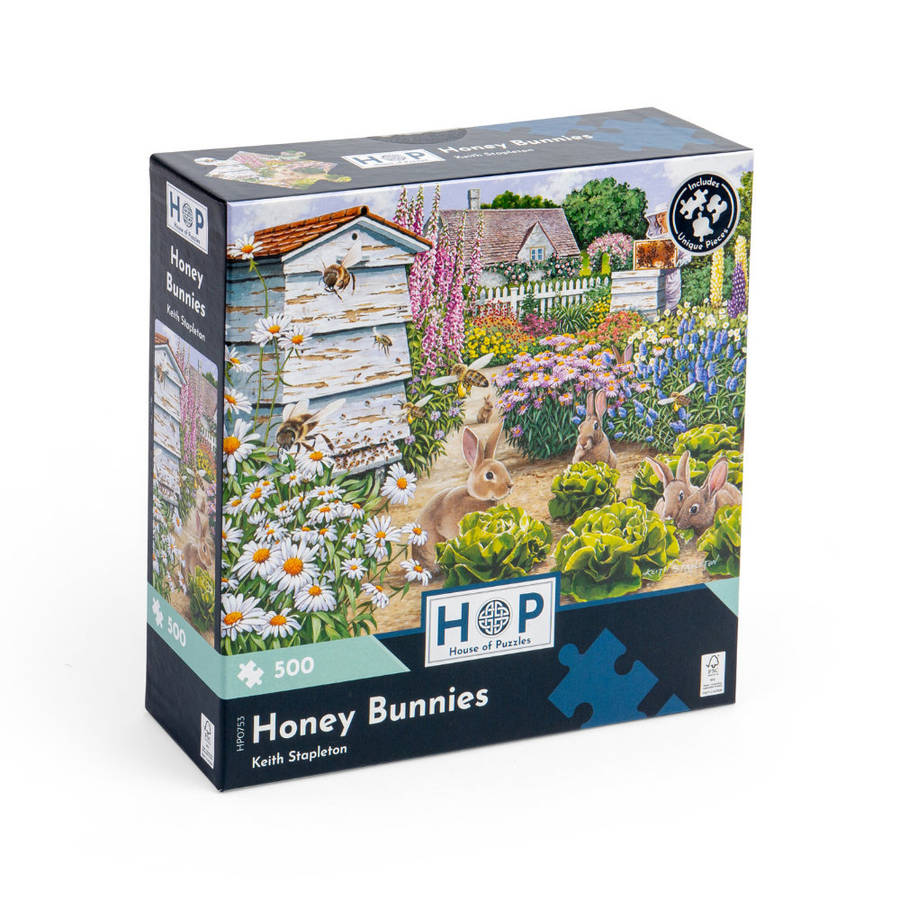 House of Puzzles - Honey Bunnies - 500 Piece Jigsaw Puzzle