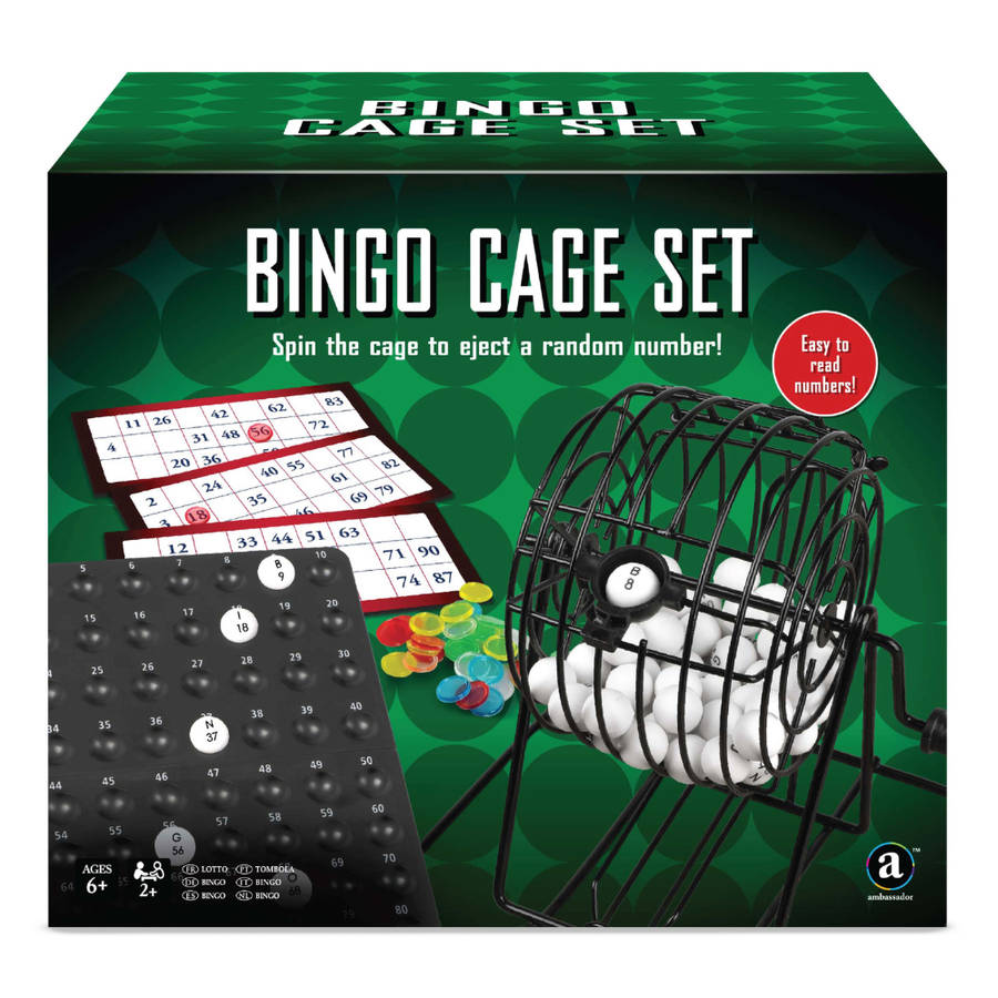 Ambassador - Wire Cage Bingo - Party Game with Scoreboard Tray