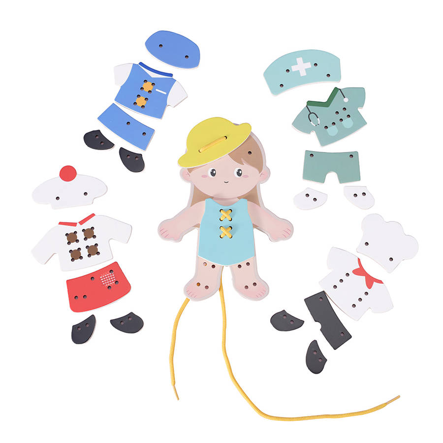 Classic World - 'My Job' Lacing Activity Set: Girl