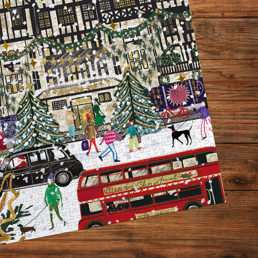Gibsons - Christmas in London - 3 x 500 Piece Jigsaw Puzzles