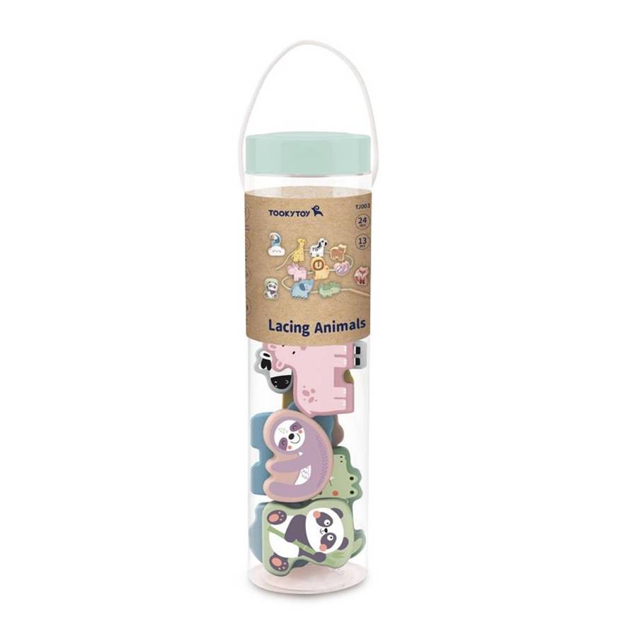 TookyToy - Fine Motor Lacing Animals Set