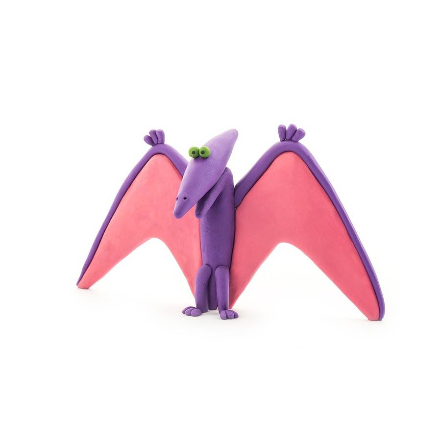 Hey Clay - Modelling Air-Dry Clay with Fun Interactive App - Pterodactylus, Triceratops, Tyrannos...