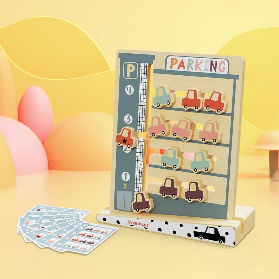 TopBright - Montessori Parking Challenge: Sliding Puzzle Board Game for Kids