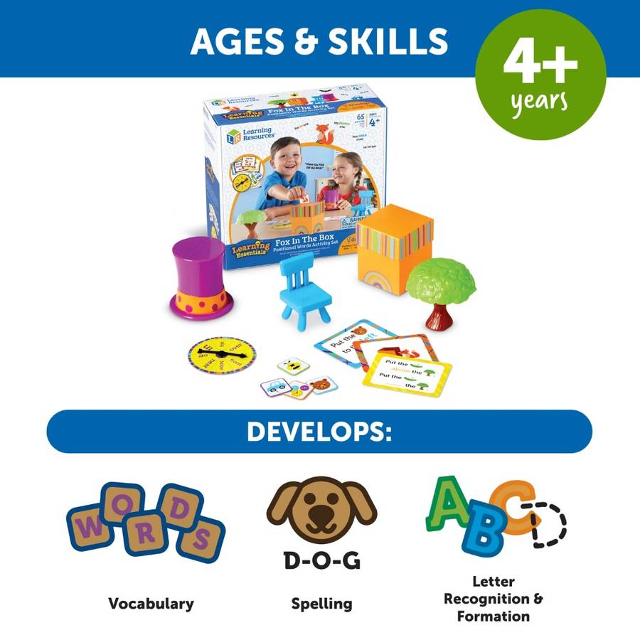 Learning Resources - Fox in the Box Positional Words Activity Set