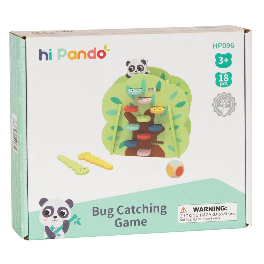 hi Pando - Wooden Bug Catching Game - Tree Themed - 18pcs