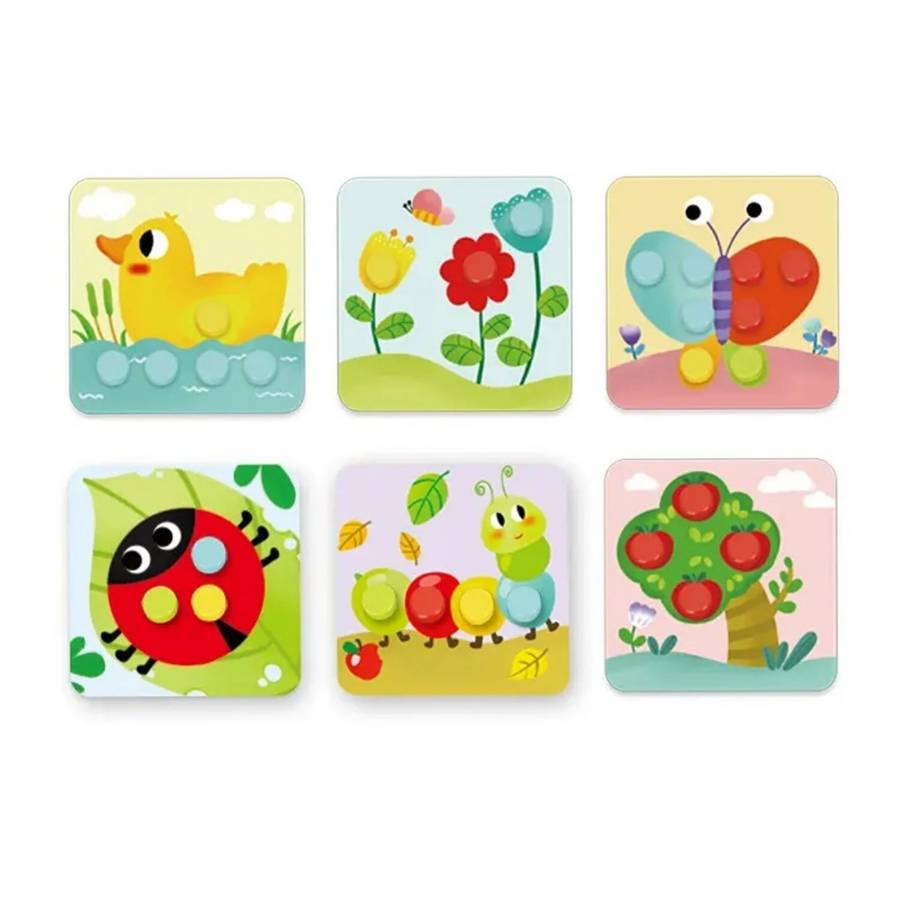 TookyToy - Fine Motor Pegs & Pegboard Activity Set