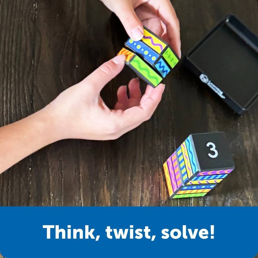 Learning Resources - Brainometry Cubed Shape & Fidget Kids Travel Puzzle Game