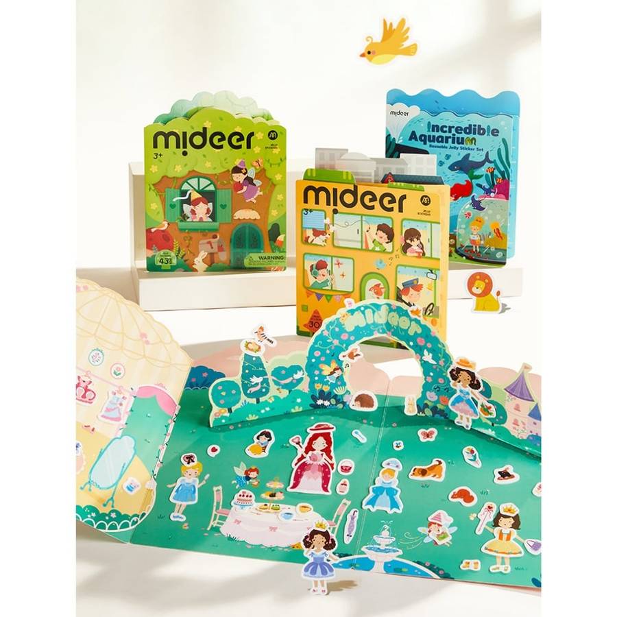 Mideer - Reusable Jelly Sticker Set - Princess Dess-Up - 61pcs
