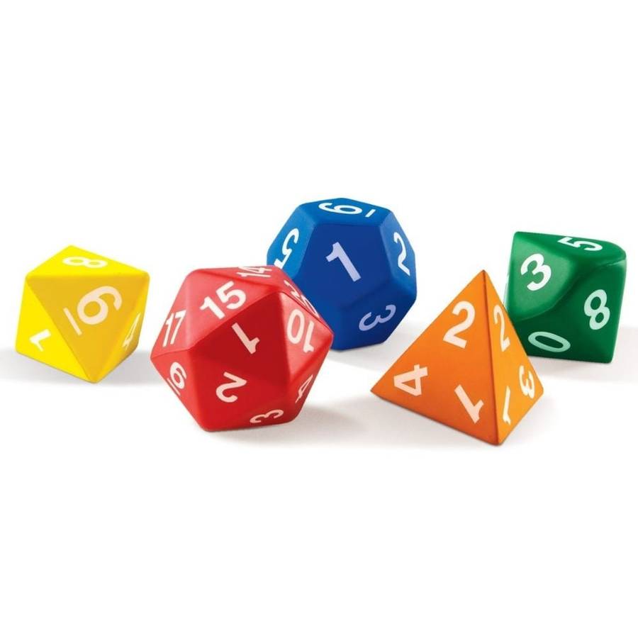 Learning Resources - Jumbo Foam Polyhedral Dice for Kids Ages 6+
