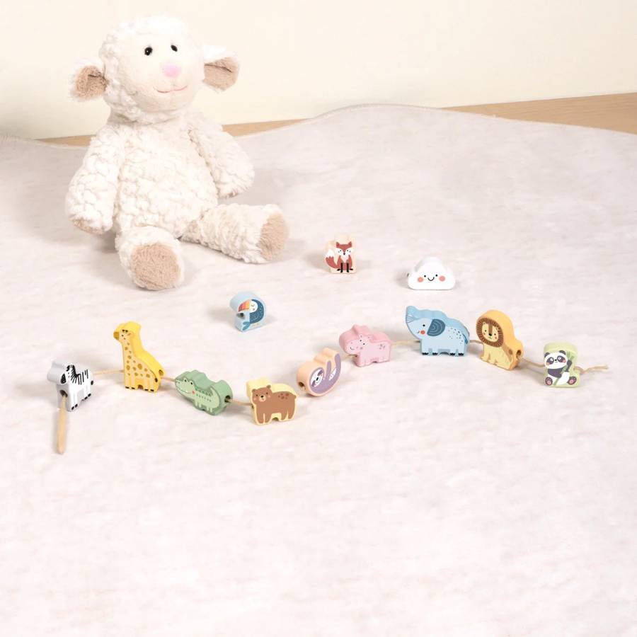 TookyToy - Fine Motor Lacing Animals Set