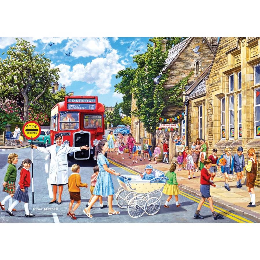 Gibsons - School Days - 4 x 500 Piece Jigsaw Puzzles