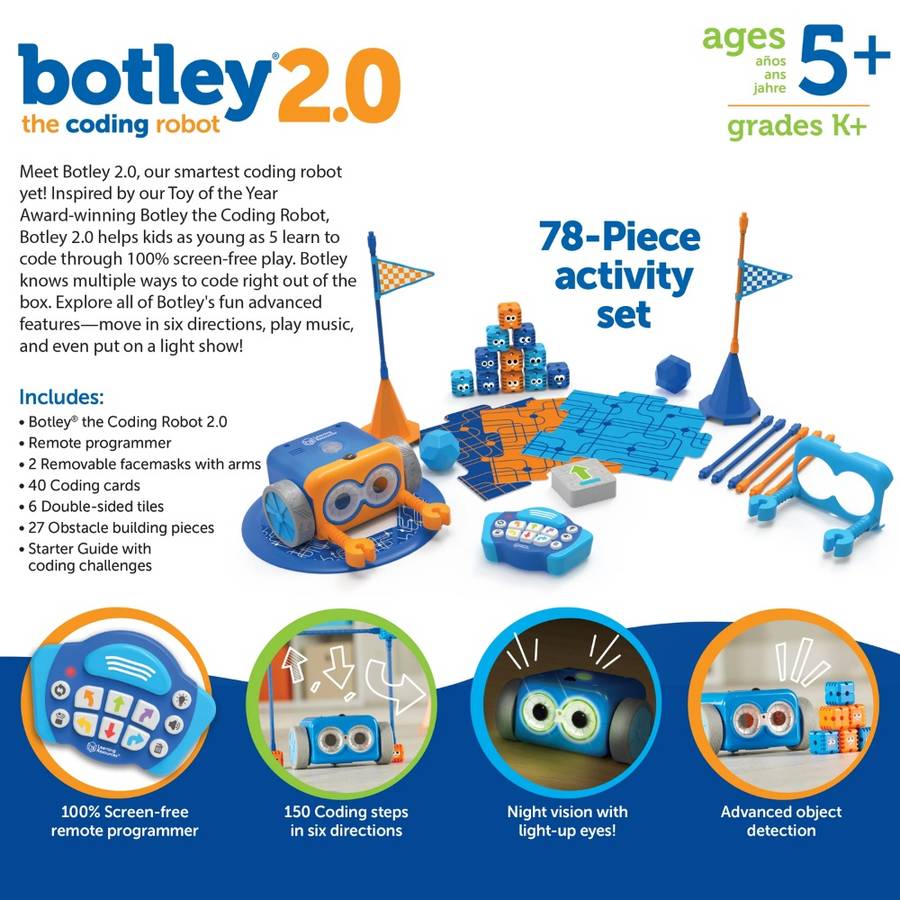 Learning Resources - Botley® 2.0 The Coding Robot Activity Set