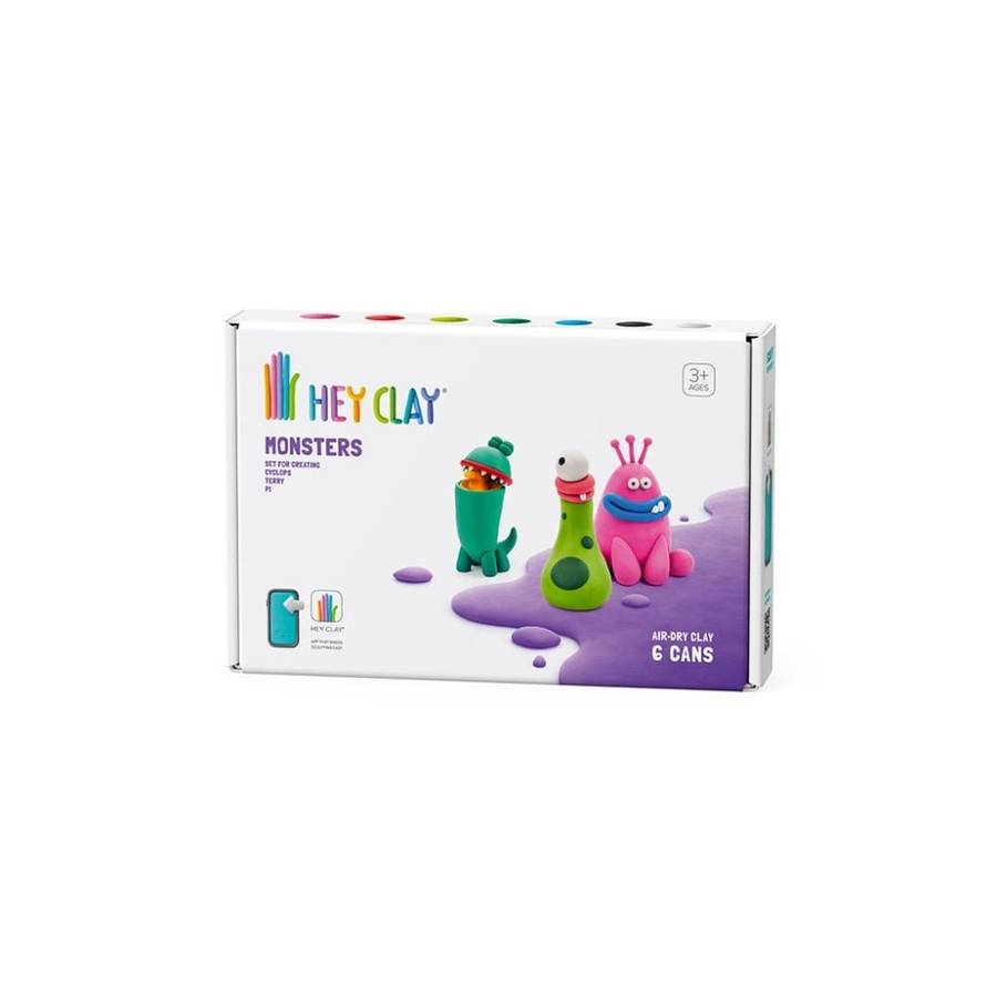 Hey Clay - Modelling Air-Dry Clay with Fun Interactive App - Cyclops, Terry, Pi, Series Monsters,...