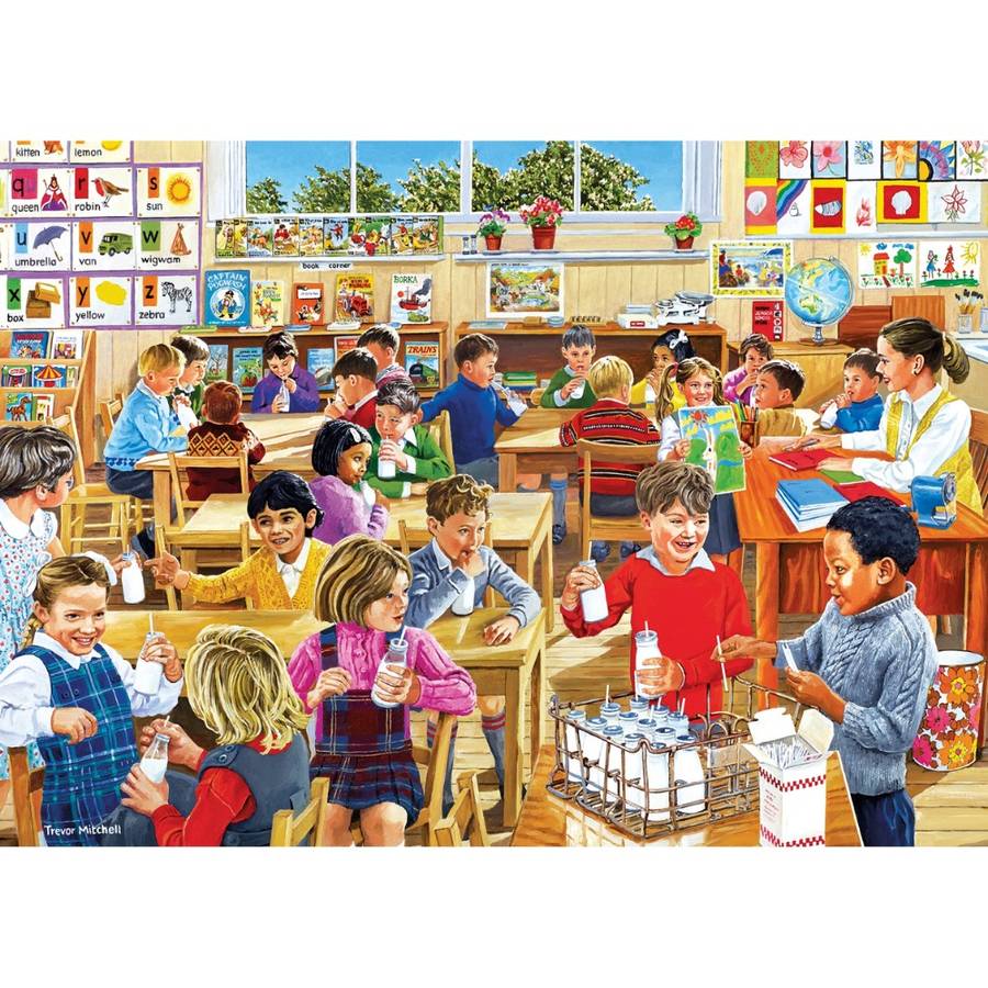Gibsons - School Days - 4 x 500 Piece Jigsaw Puzzles