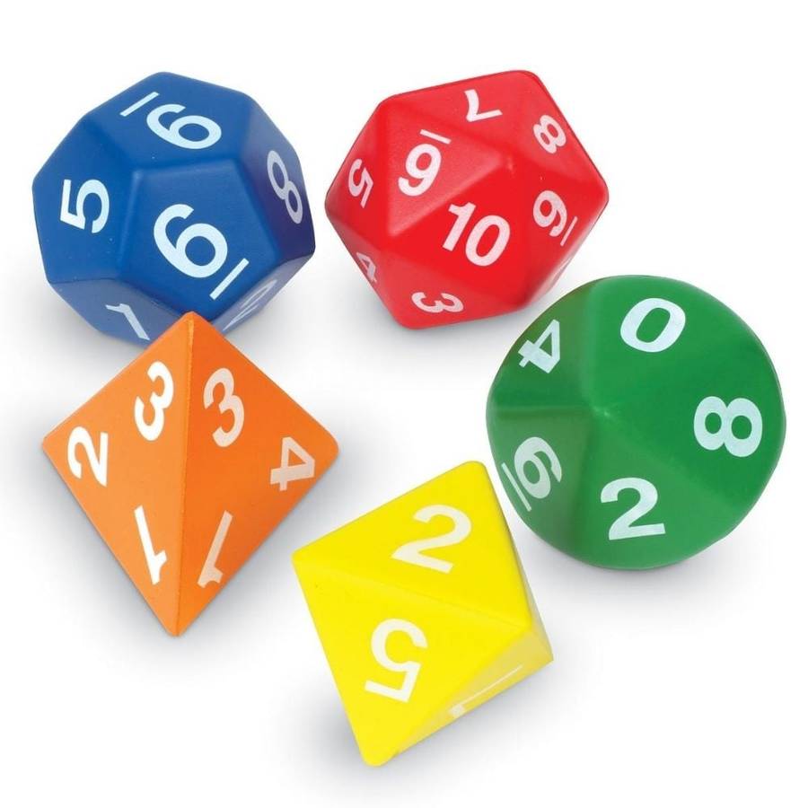 Learning Resources - Jumbo Foam Polyhedral Dice for Kids Ages 6+