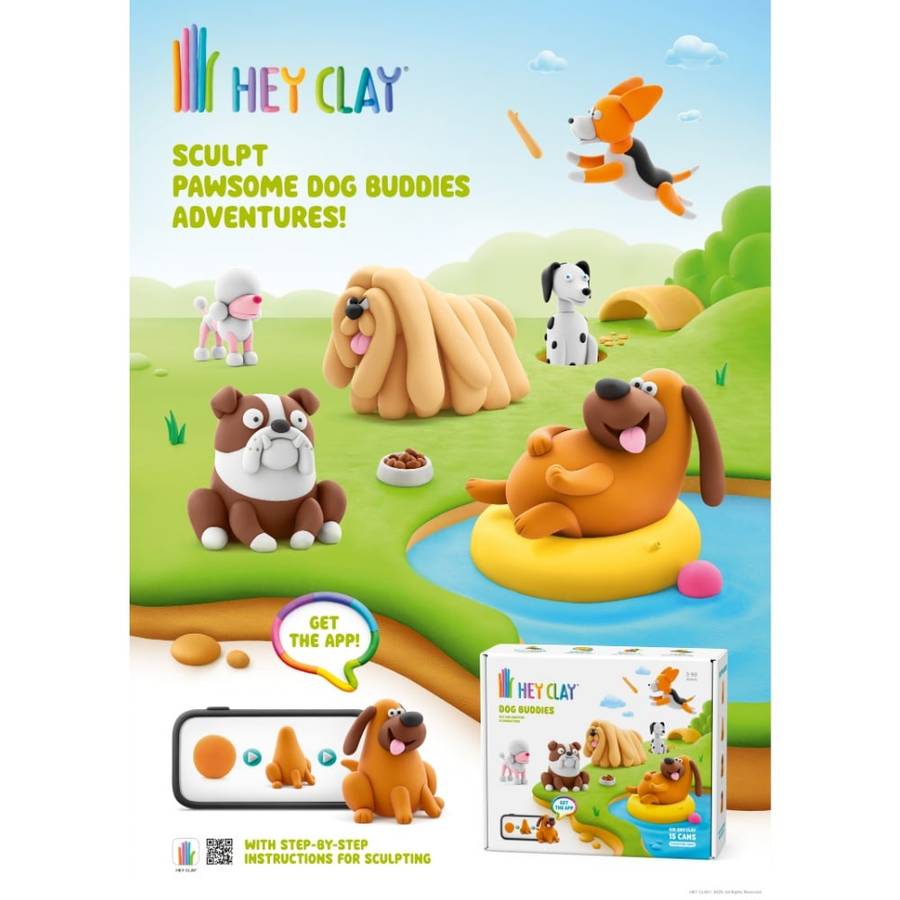 Hey Clay - Modelling Air-Dry Clay with Fun Interactive App - Labrador Nom Nom, Dalmatian Turbo, B...
