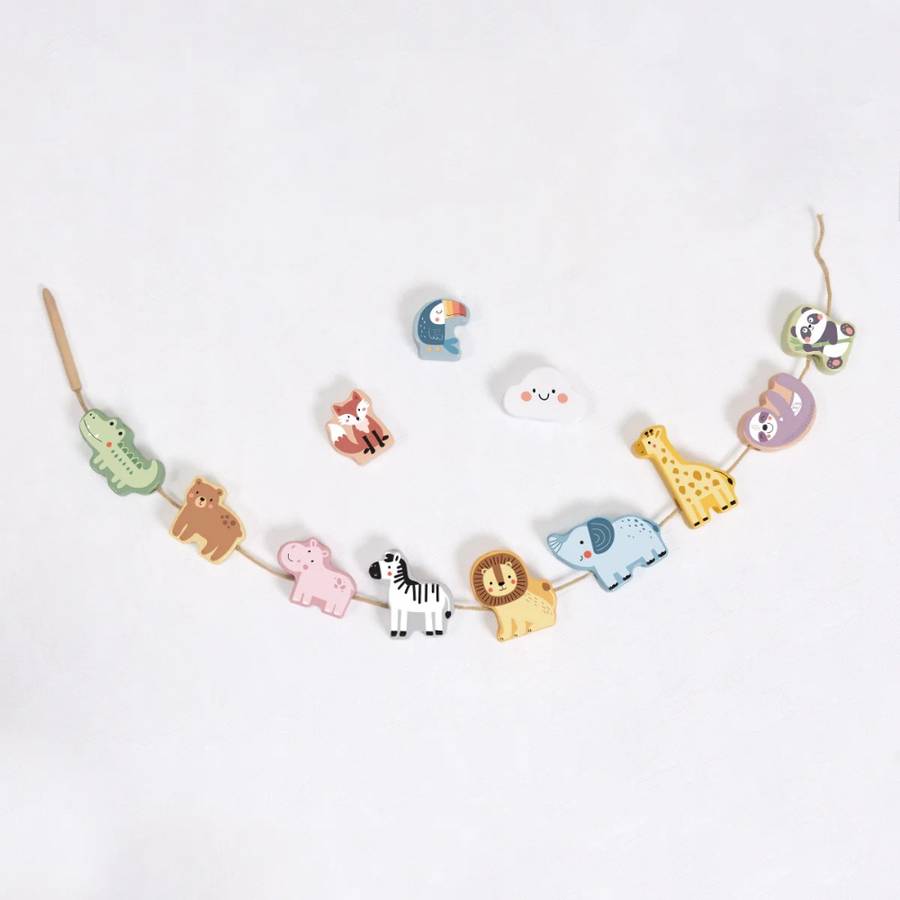 TookyToy - Fine Motor Lacing Animals Set
