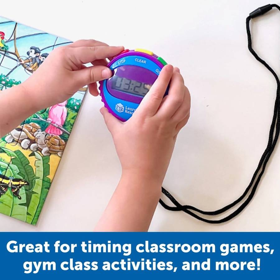 Learning Resources - Simple 3 Button Stopwatch for Science, Sport & Math