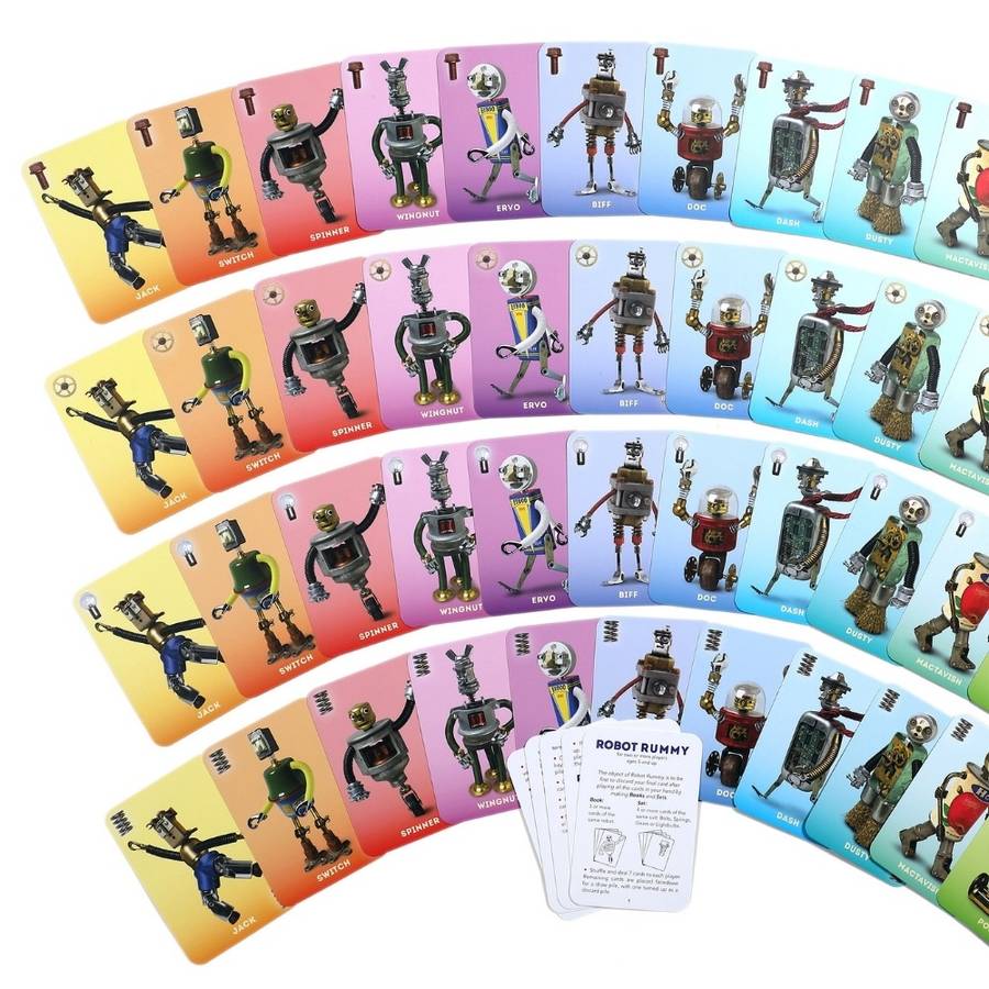 eeBoo - Robot Rummy Playing Cards -**