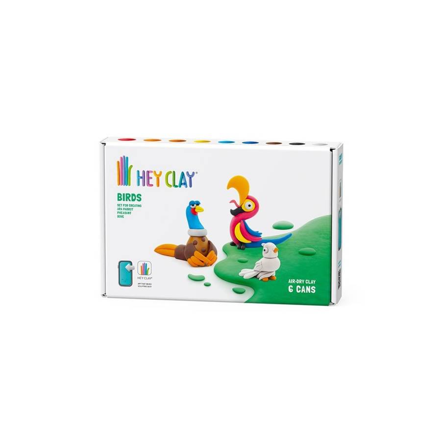 Hey Clay - Modelling Air-Dry Clay with Fun Interactive App - Pheasant, Ara Parrot, Dove, Series B...