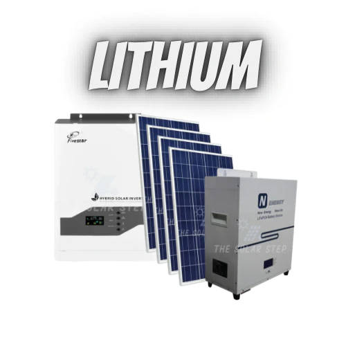 5KVA 48V Hybrid Inverter Combo + 4.8kWh N-ENERGY Lithium Battery + 4x 400W Solar Panels