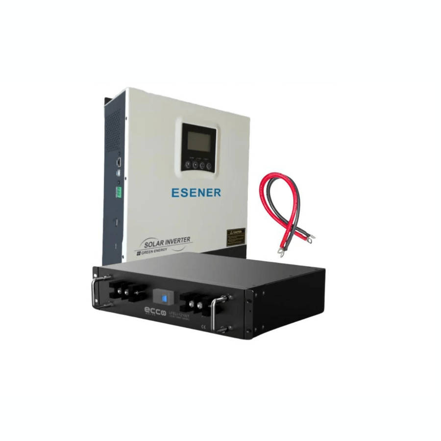 ESENER 3KVA Hybrid Inverter with 2.56kWh Lithium Battery - 24V System