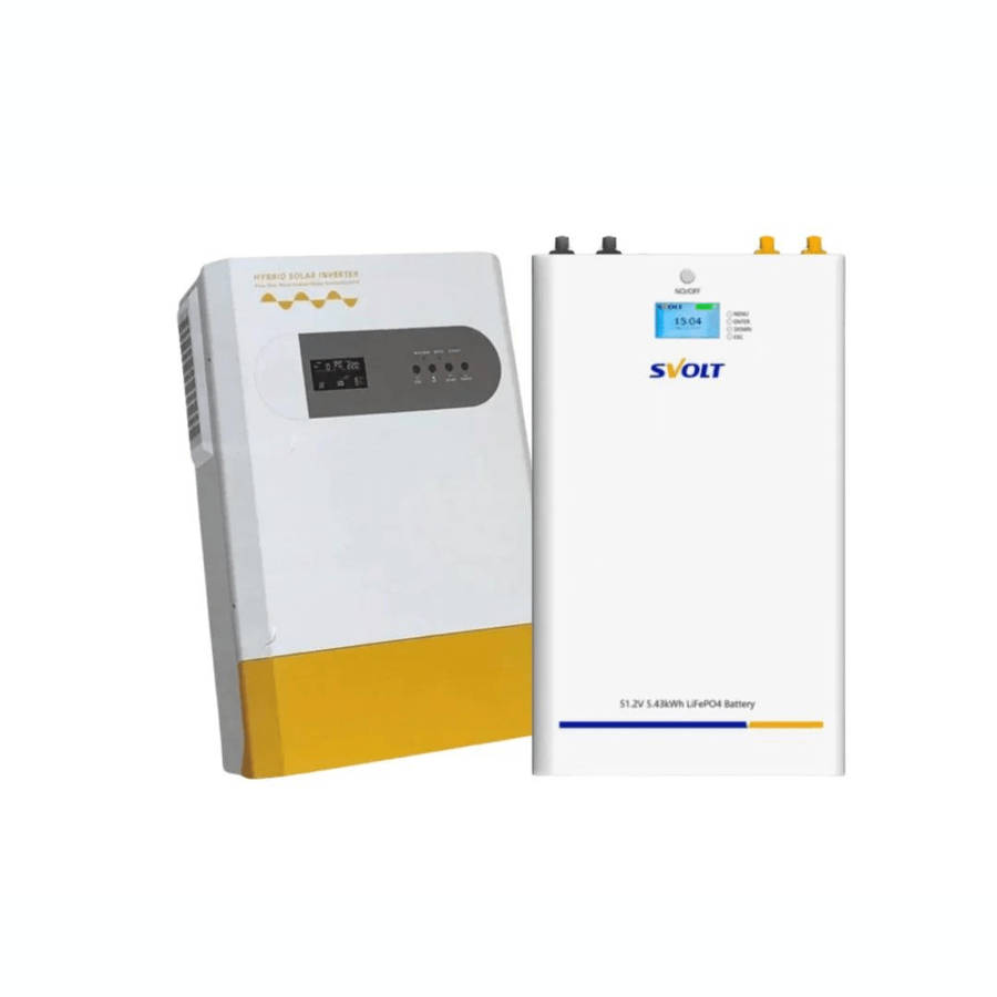 8KVA / 6000W 48V FIVESTAR Hybrid Inverter + 5.43 SVOLT LITHIUM Battery