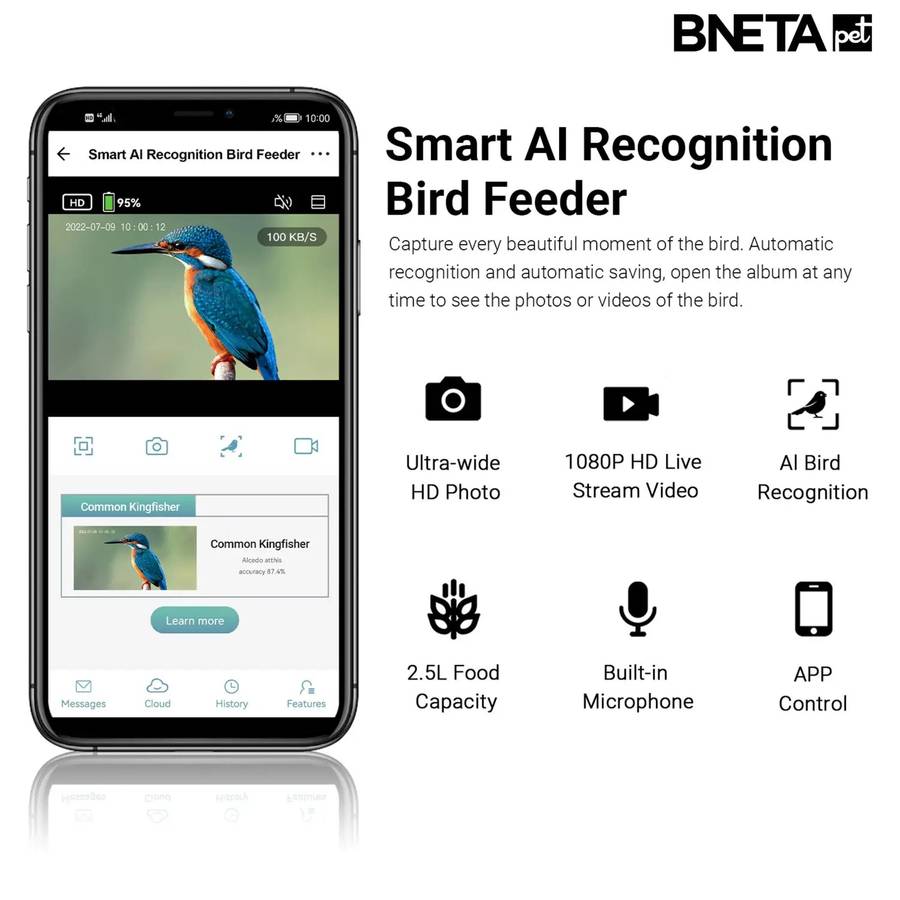 BNETA Pet Smart AI Birdfeeder BF002