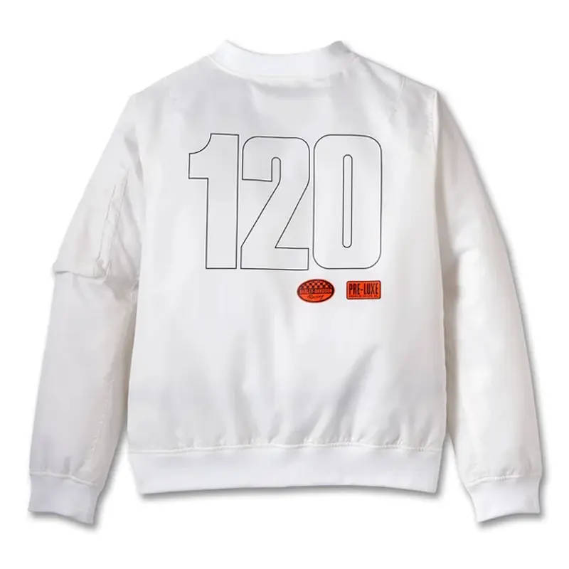 Womens 120th Anniversary Bomber Jacket White - L