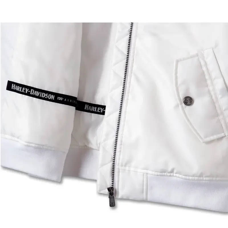 Womens 120th Anniversary Bomber Jacket White - L