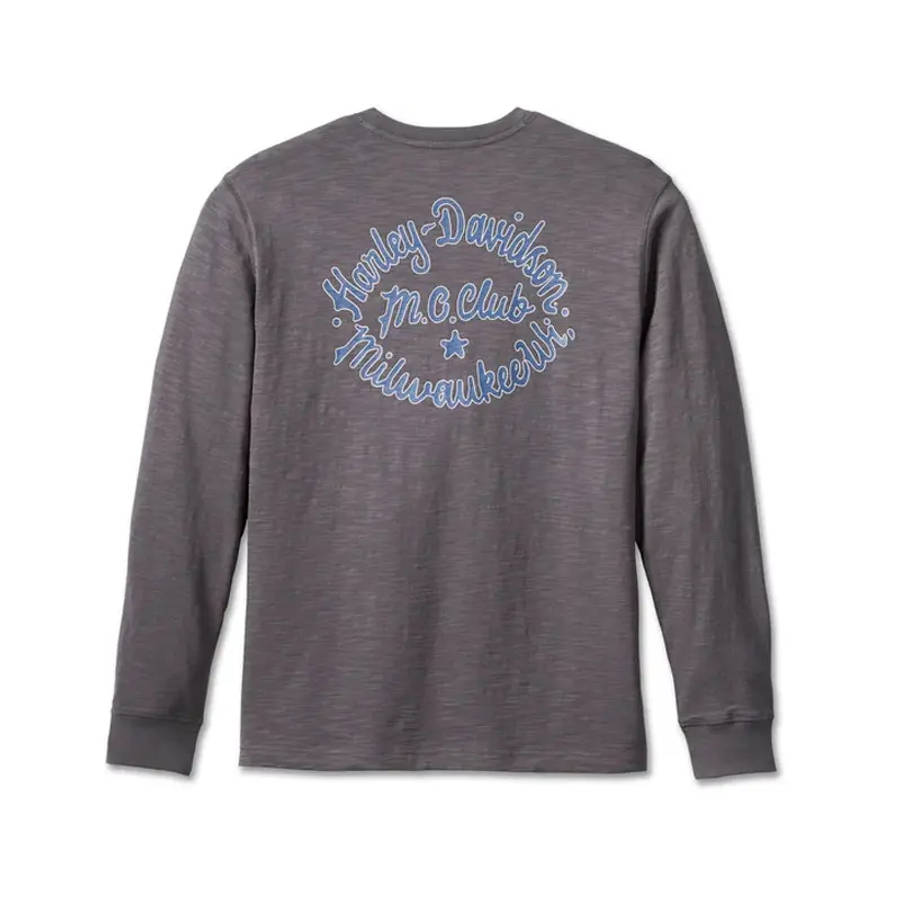 Men's Club Crew Long Sleeve Tee - Blackened Pearl - 4XL 4XL