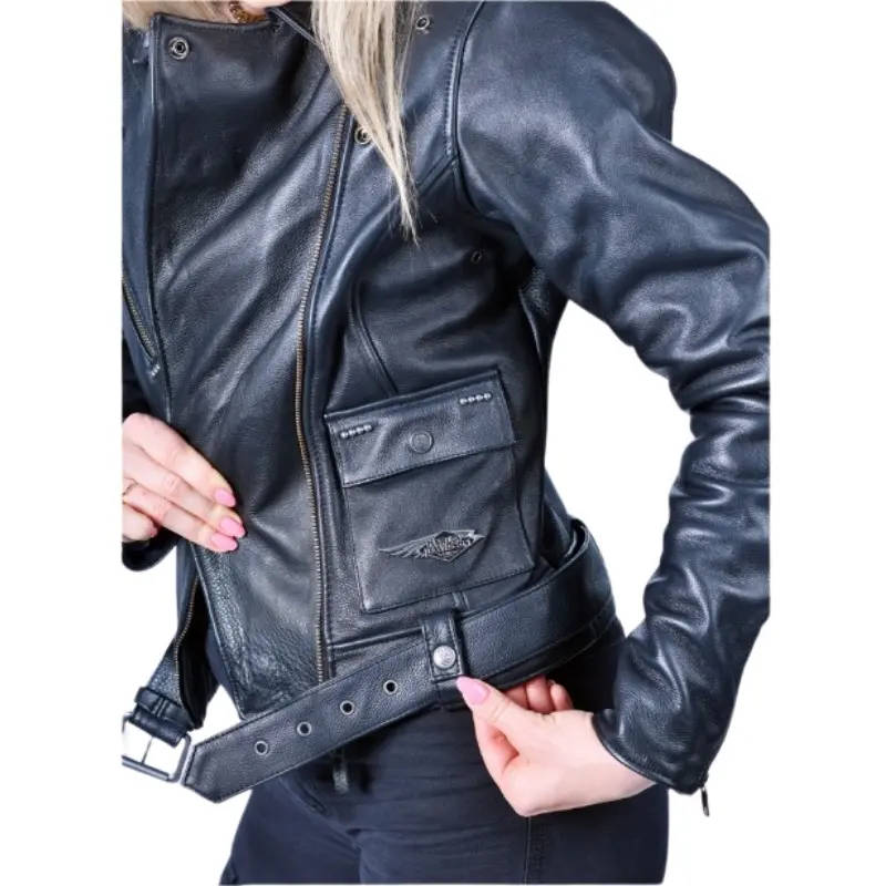 Women's 120th Anniversary Cycle Queen Leather Biker Jacket - 2XL