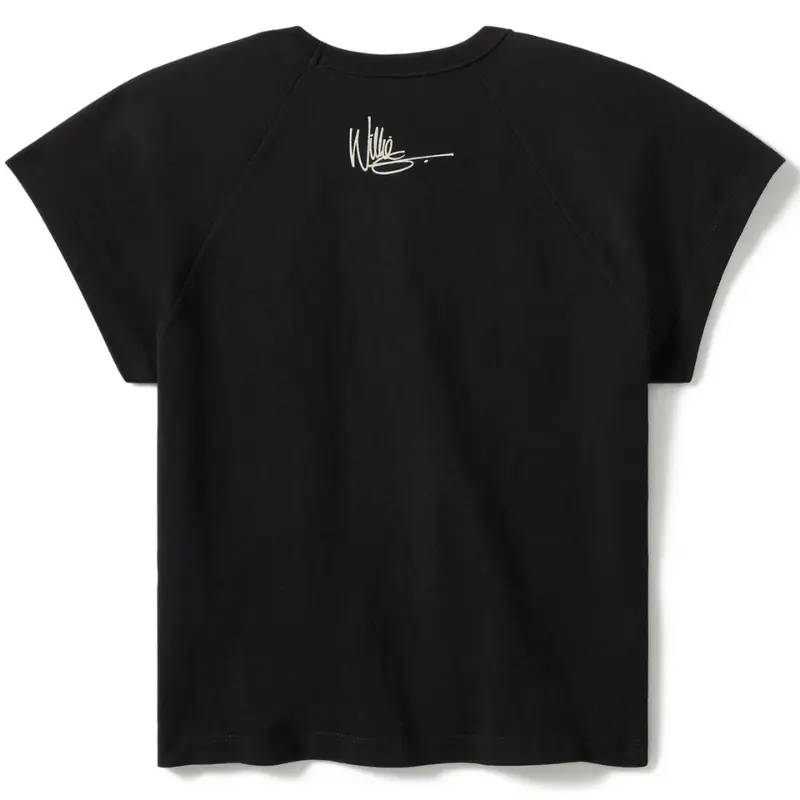 Women's Willie G Wing Skull Sketch Art Baby Doll Tee - XL