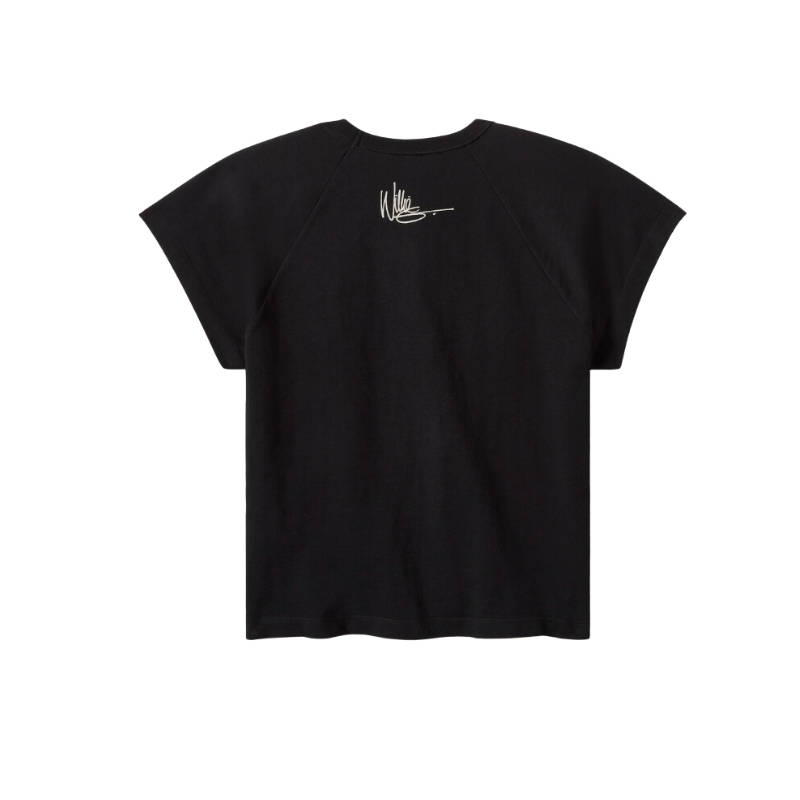 Women's Willie G Wing Skull Sketch Art Baby Doll Tee - XL