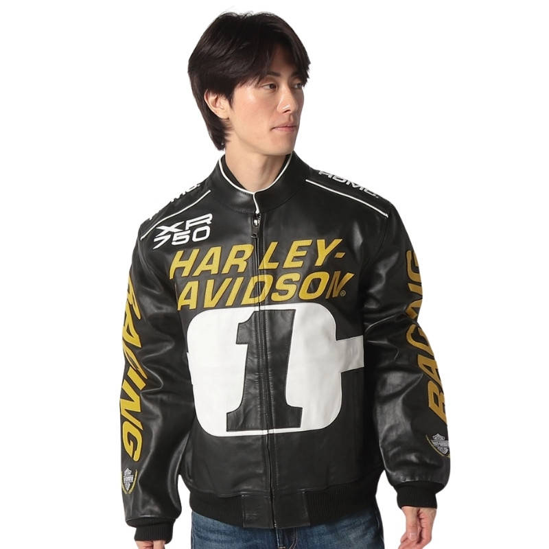 Men's Start Your Engines Leather Racing Jacket - S