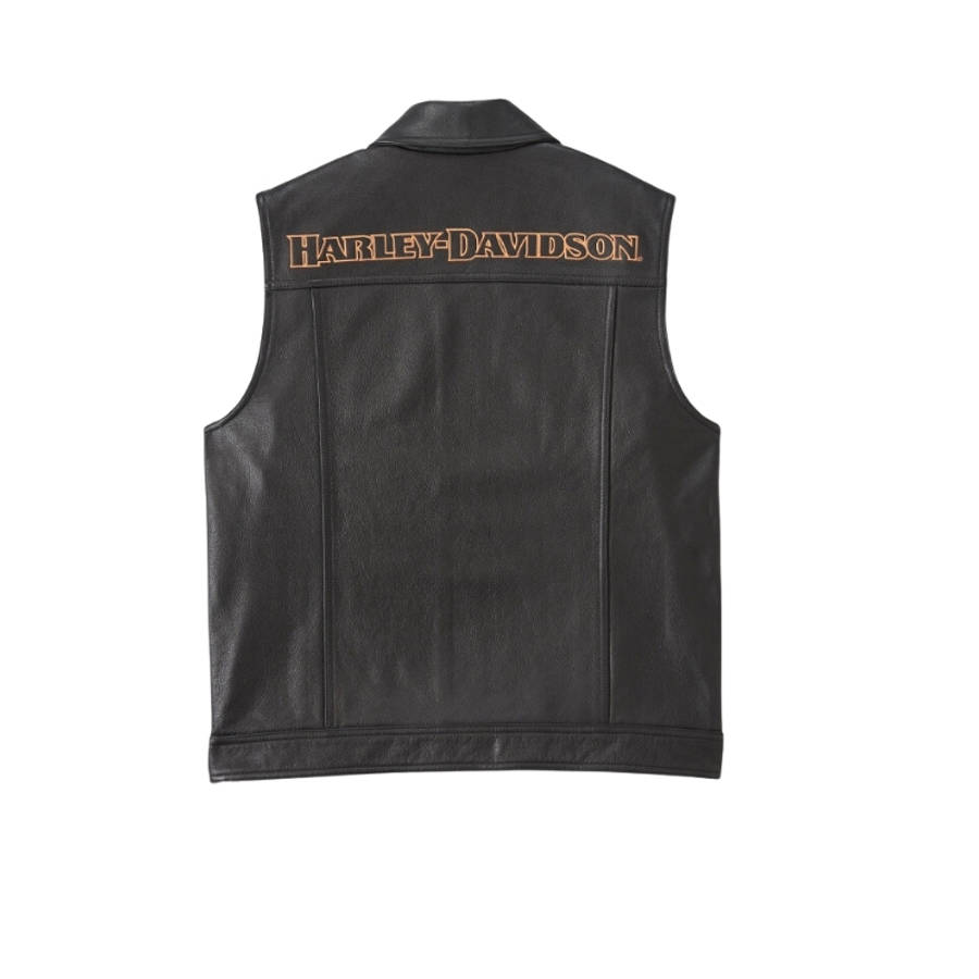 Men's Fuel to Flames Leather Vest - 5XL 5XL