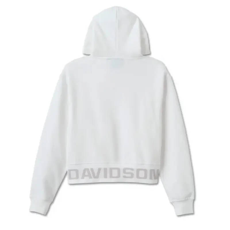 Women's Cropped Full Zip Hoodie - L