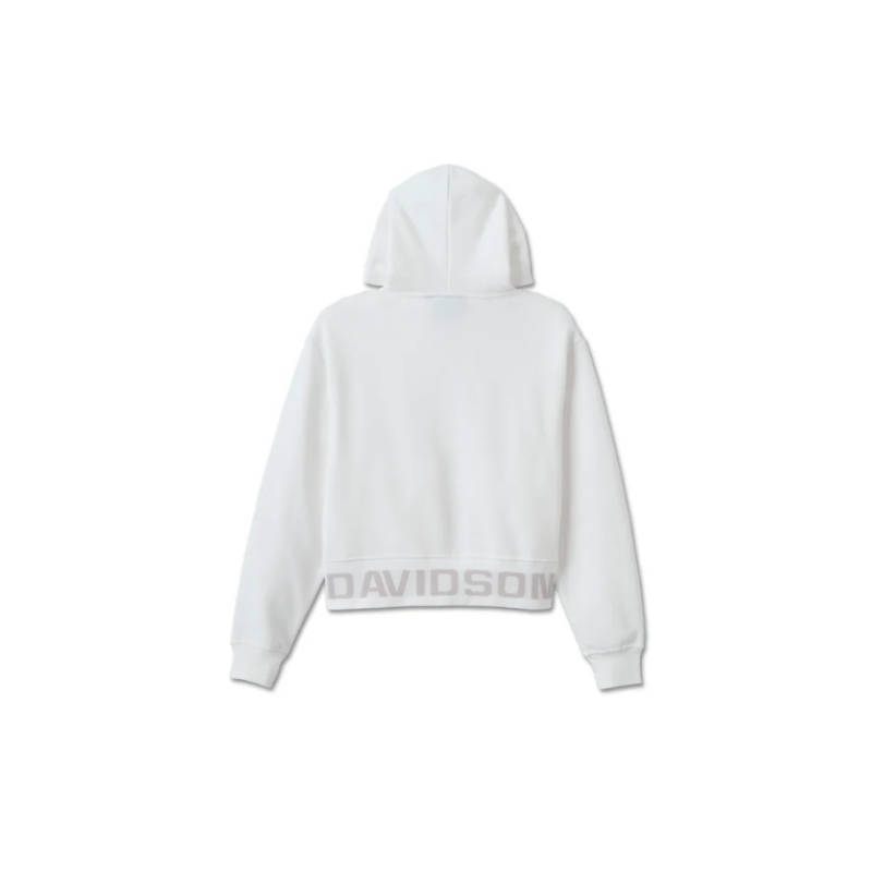Women's Cropped Full Zip Hoodie - L