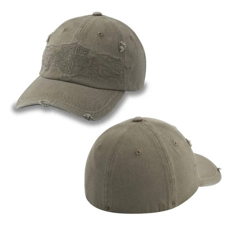 Flying Lap Distressed Stretch-Fit Cap - L