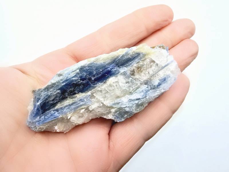 Blue Kyanite Cluster with Quartz C (63.5g)